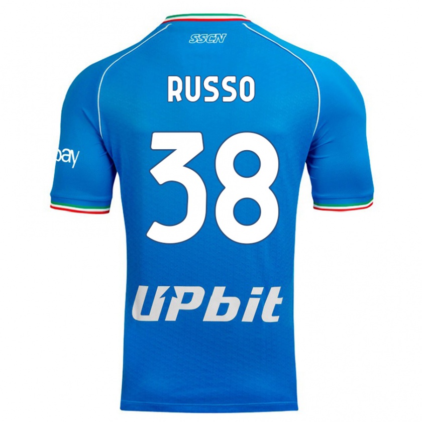 Kandiny Dames Lorenzo Russo #38 Hemelsblauw Thuisshirt Thuistenue 2023/24 T-Shirt België