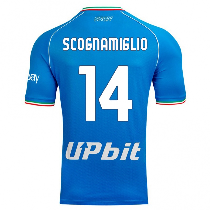 Kandiny Donna Maglia Fabio Scognamiglio #14 Cielo Blu Kit Gara Home 2023/24 Maglietta