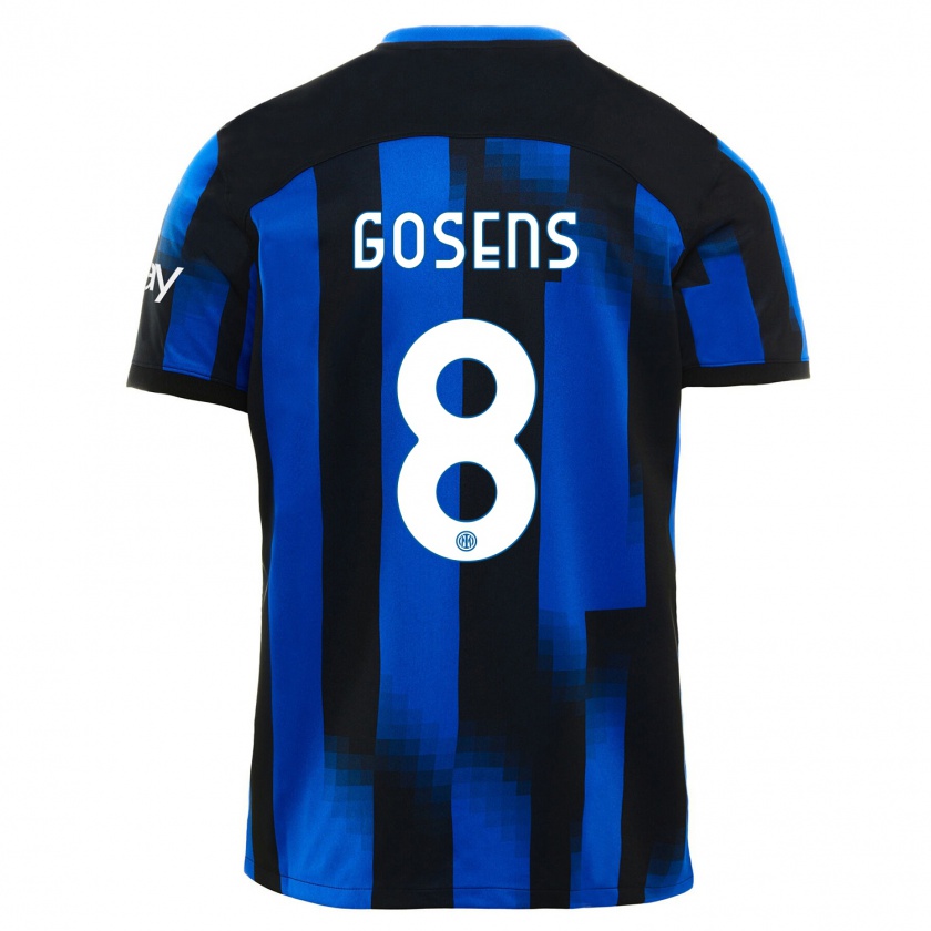 Kandiny Mujer Camiseta Robin Gosens #8 Azul Negro 1ª Equipación 2023/24 La Camisa México