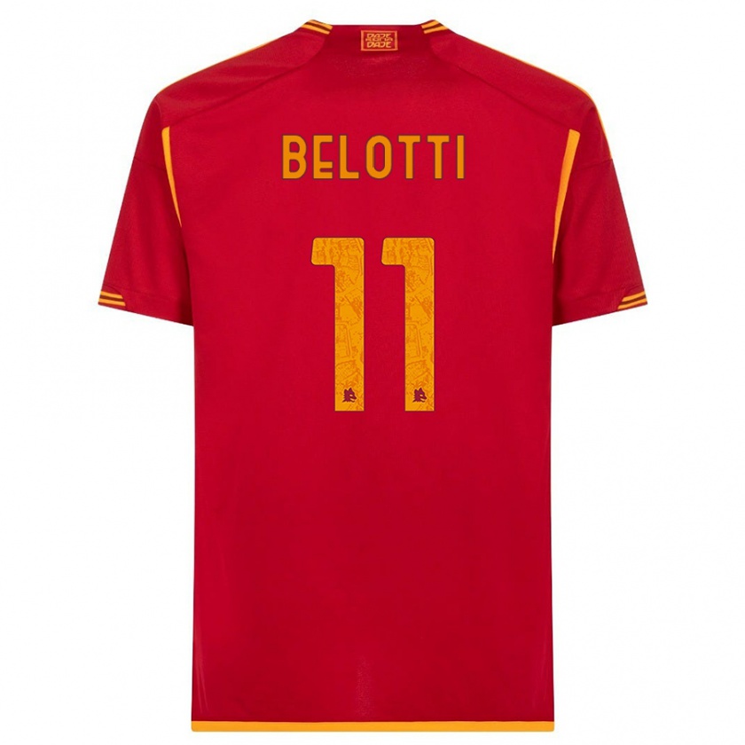 Kandiny Dames Andrea Belotti #11 Rood Thuisshirt Thuistenue 2023/24 T-Shirt België