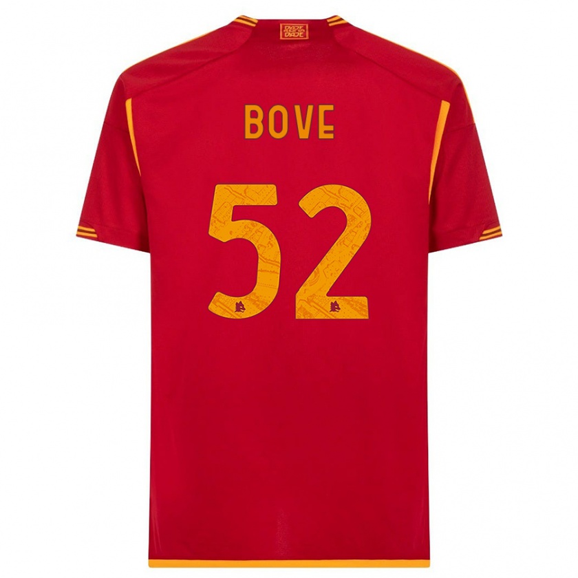 Kandiny Dames Edoardo Bove #52 Rood Thuisshirt Thuistenue 2023/24 T-Shirt België