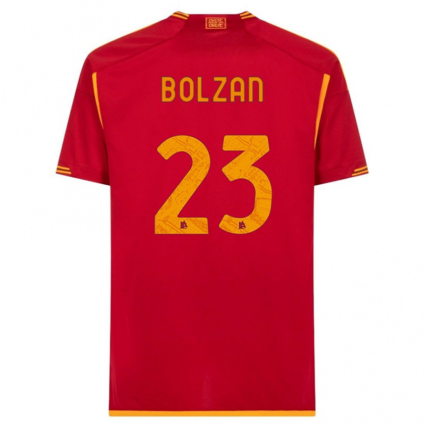 Kandiny Dames Alessandro Bolzan #23 Rood Thuisshirt Thuistenue 2023/24 T-Shirt België