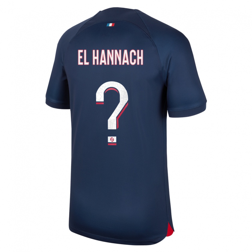 Kandiny Mujer Camiseta Younes El Hannach #0 Azul Rojo 1ª Equipación 2023/24 La Camisa México