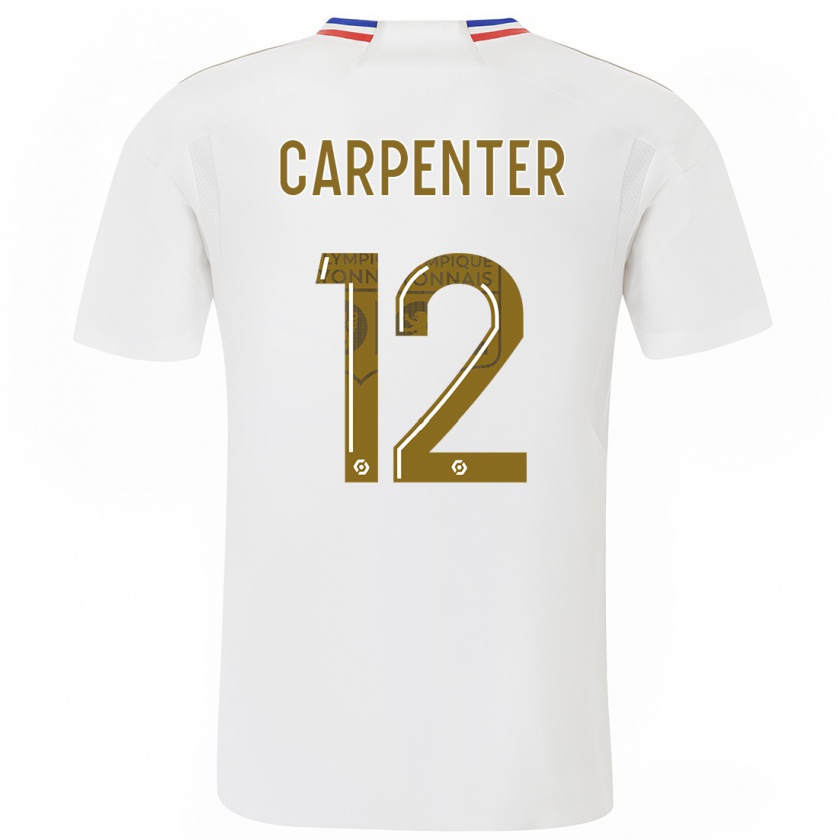 Kandiny Donna Maglia Ellie Carpenter #12 Bianco Kit Gara Home 2023/24 Maglietta