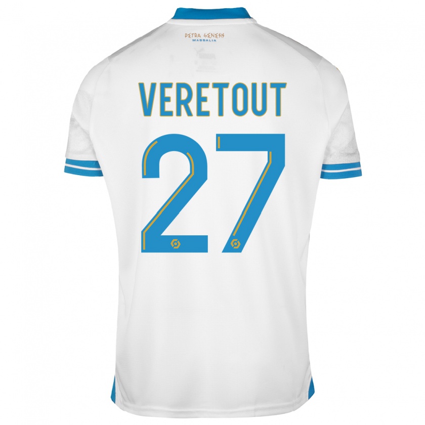 Kandiny Donna Maglia Jordan Veretout #27 Bianco Kit Gara Home 2023/24 Maglietta