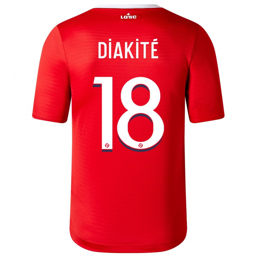 Kandiny Dames Bafodé Diakité #18 Rood Thuisshirt Thuistenue 2023/24 T-Shirt België