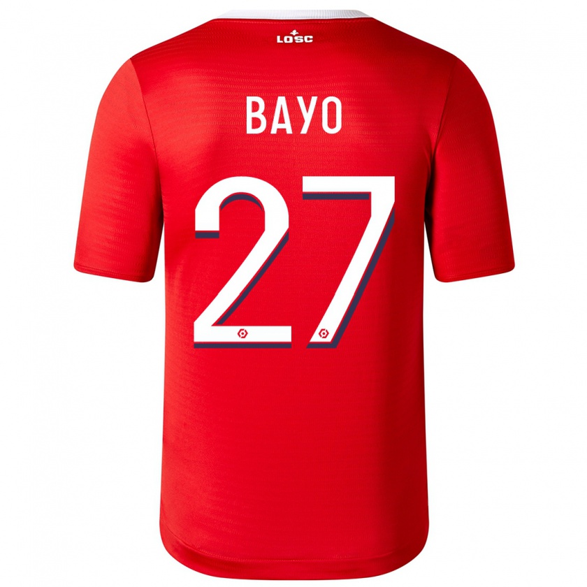 Kandiny Mujer Camiseta Mohamed Bayo #27 Rojo 1ª Equipación 2023/24 La Camisa