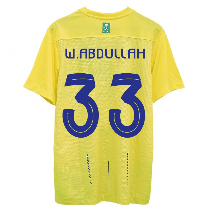 Kandiny Mujer Camiseta Waleed Abdullah #33 Amarillo 1ª Equipación 2023/24 La Camisa