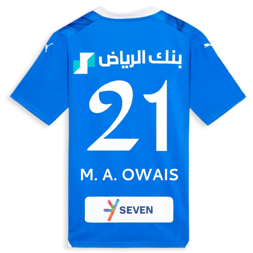 Kandiny Mujer Camiseta Mohammed Al-Owais #21 Azul 1ª Equipación 2023/24 La Camisa México