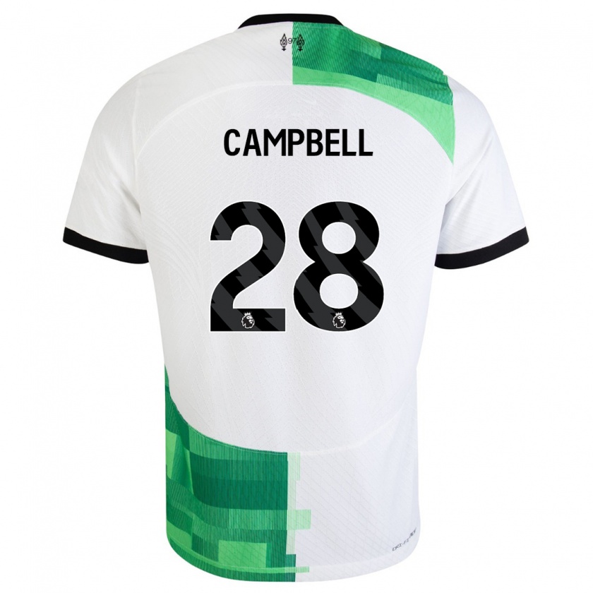 Kandiny Dames Megan Campbell #28 Wit Groen Uitshirt Uittenue 2023/24 T-Shirt België