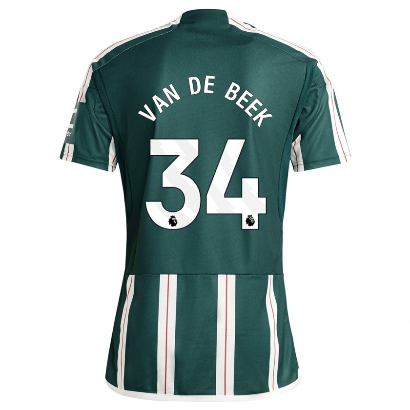 Kandiny Donna Maglia Donny Van De Beek #34 Verde Scuro Kit Gara Away 2023/24 Maglietta