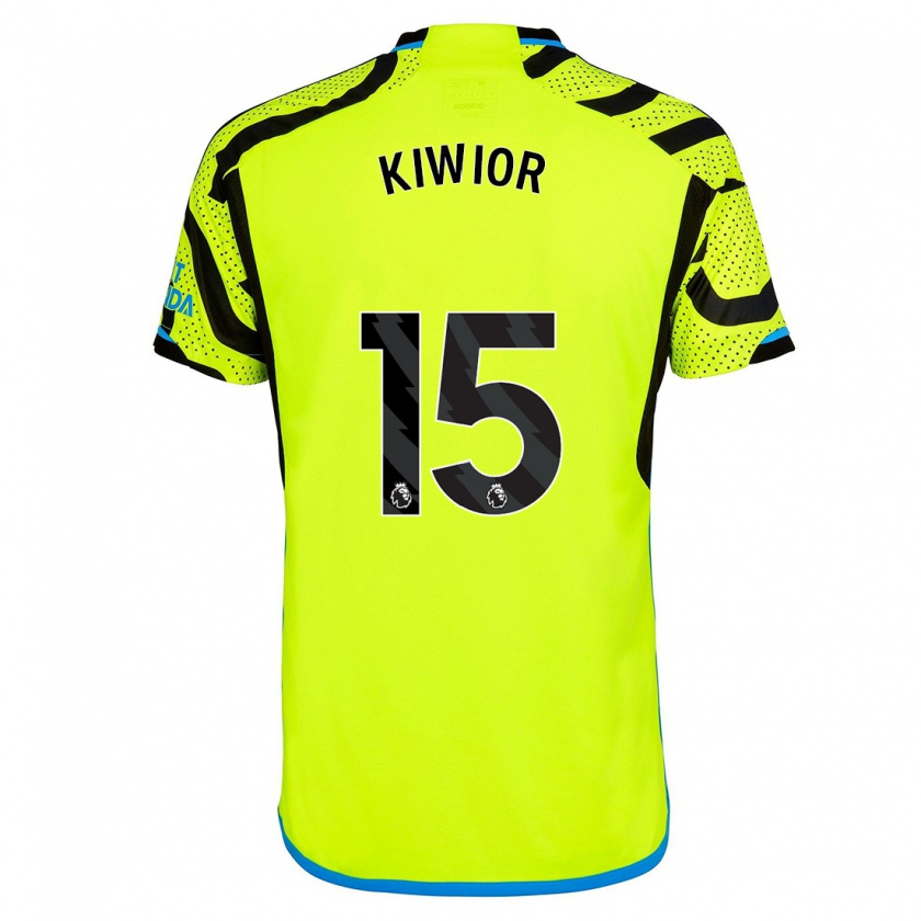 Kandiny Dames Jakub Kiwior #15 Geel Uitshirt Uittenue 2023/24 T-Shirt België