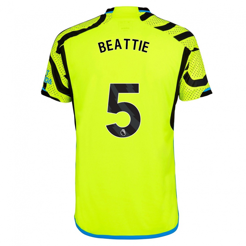 Kandiny Donna Maglia Jen Beattie #5 Giallo Kit Gara Away 2023/24 Maglietta