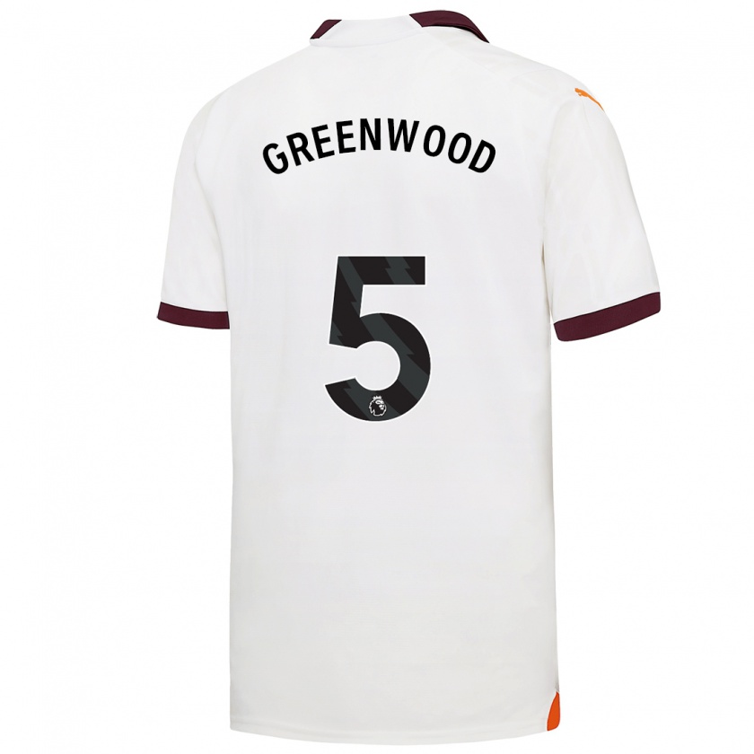 Kandiny Donna Maglia Alex Greenwood #5 Bianco Kit Gara Away 2023/24 Maglietta