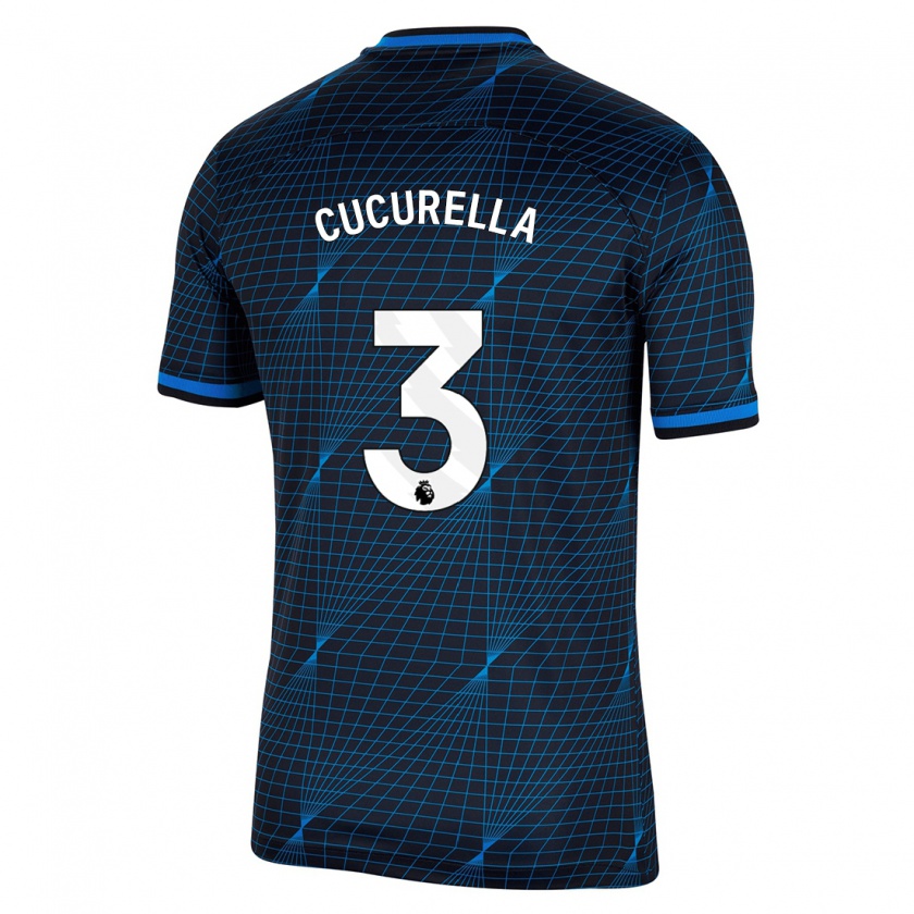 Kandiny Donna Maglia Marc Cucurella #3 Blu Scuro Kit Gara Away 2023/24 Maglietta