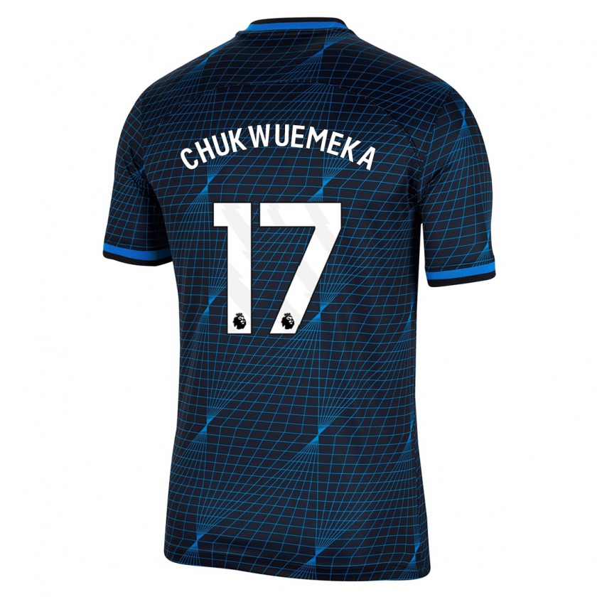 Kandiny Donna Maglia Carney Chukwuemeka #17 Blu Scuro Kit Gara Away 2023/24 Maglietta