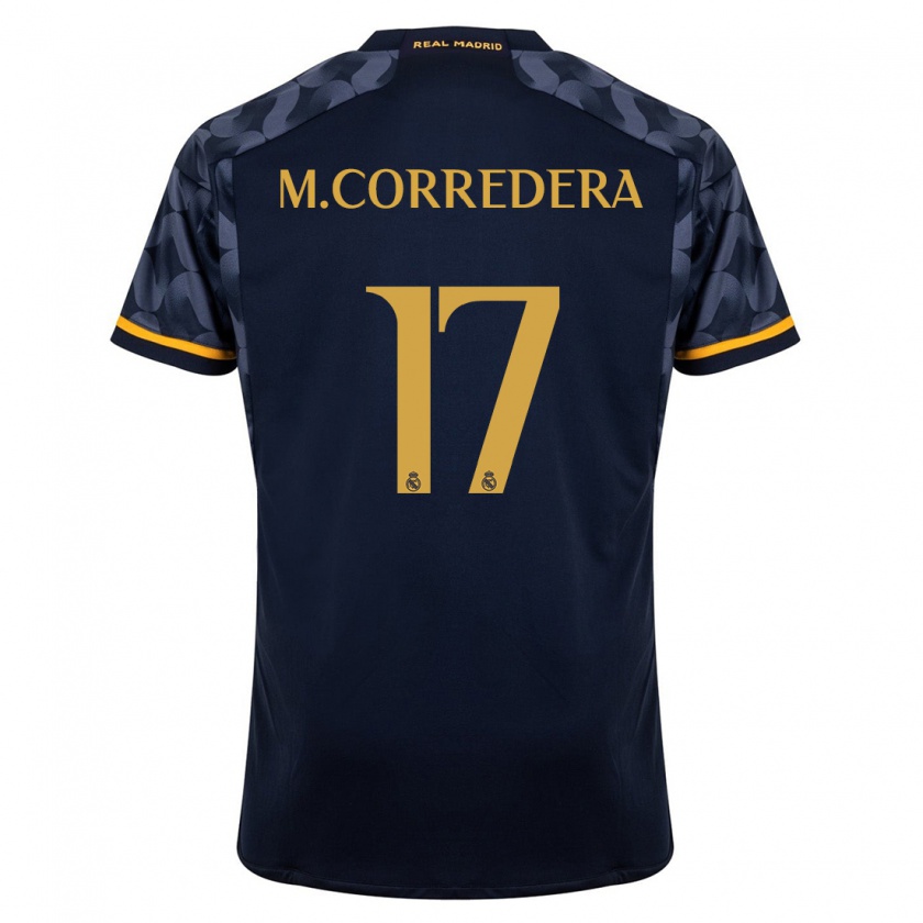 Kandiny Dames Marta Corredera #17 Donkerblauw Uitshirt Uittenue 2023/24 T-Shirt België