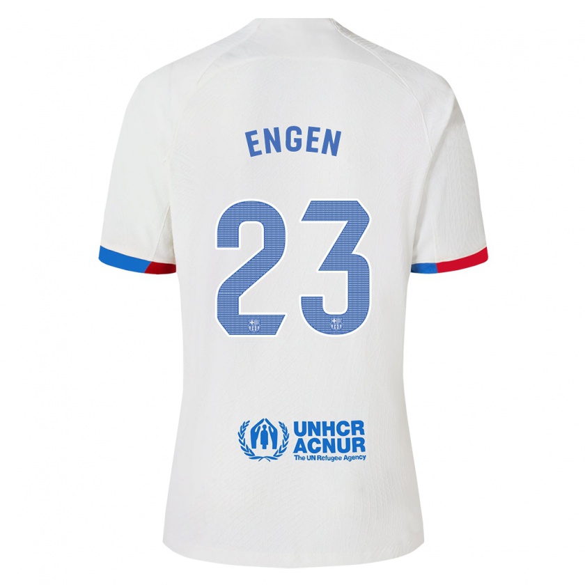 Kandiny Damen Ingrid Engen #23 Weiß Auswärtstrikot Trikot 2023/24 T-Shirt Österreich