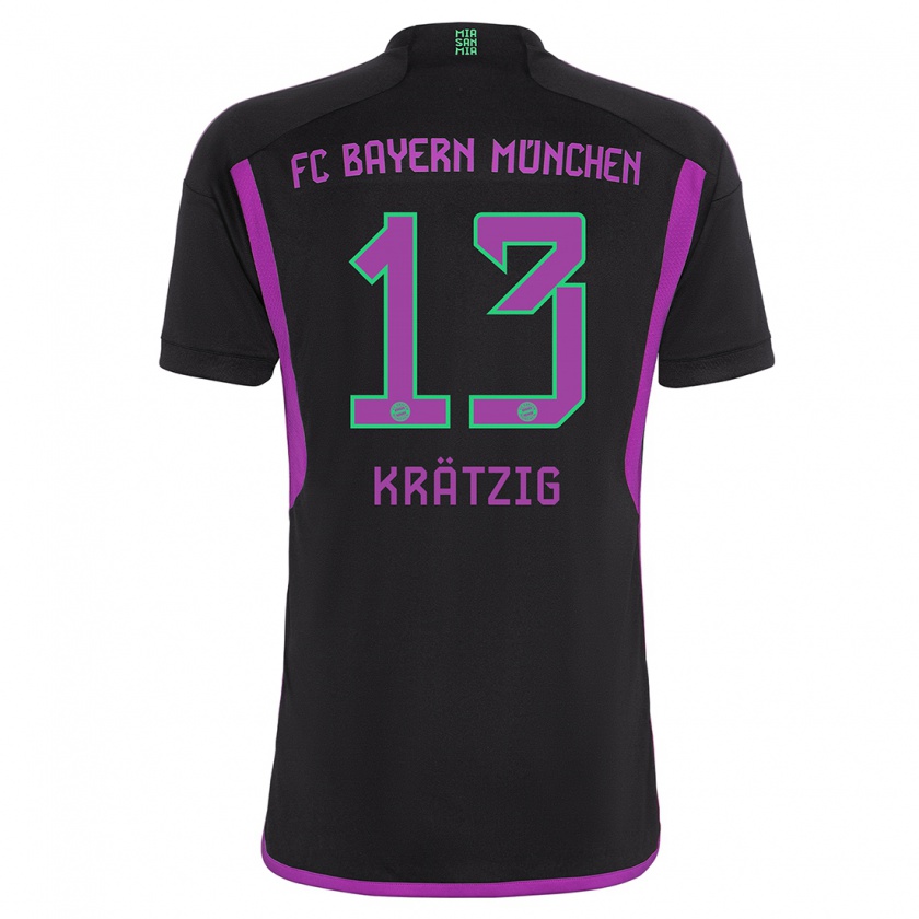 Kandiny Donna Maglia Frans Krätzig #13 Nero Kit Gara Away 2023/24 Maglietta