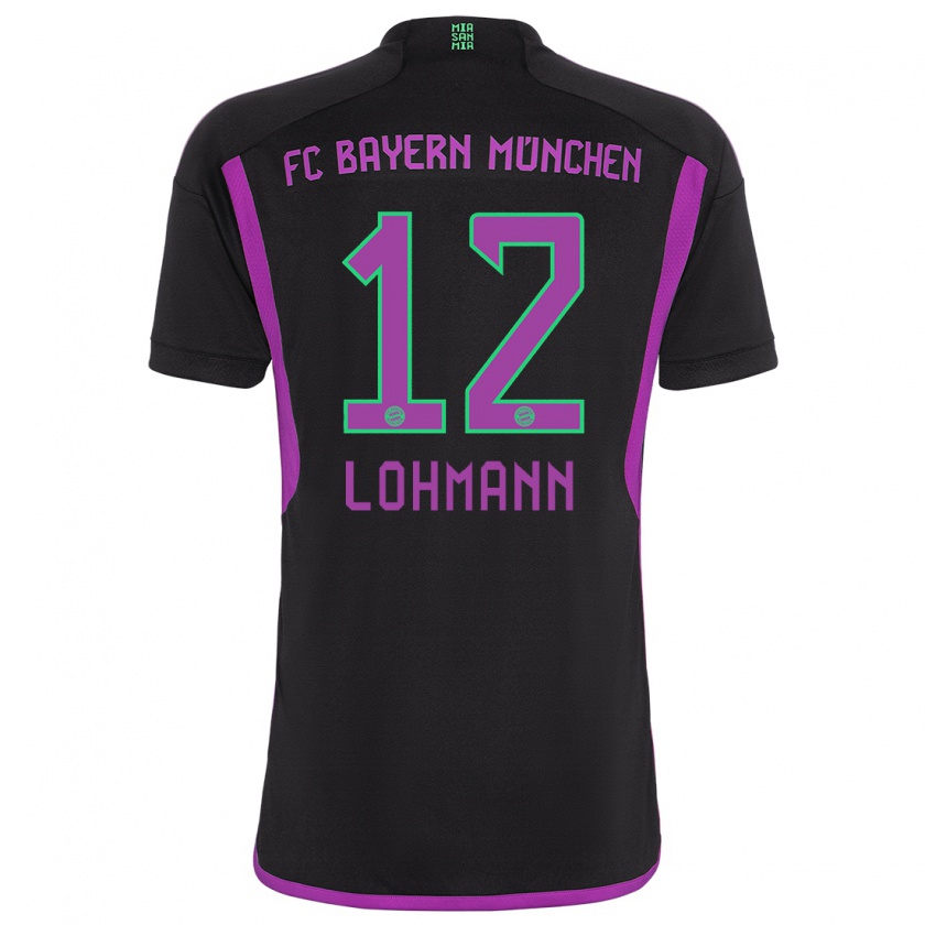 Kandiny Donna Maglia Sydney Lohmann #12 Nero Kit Gara Away 2023/24 Maglietta