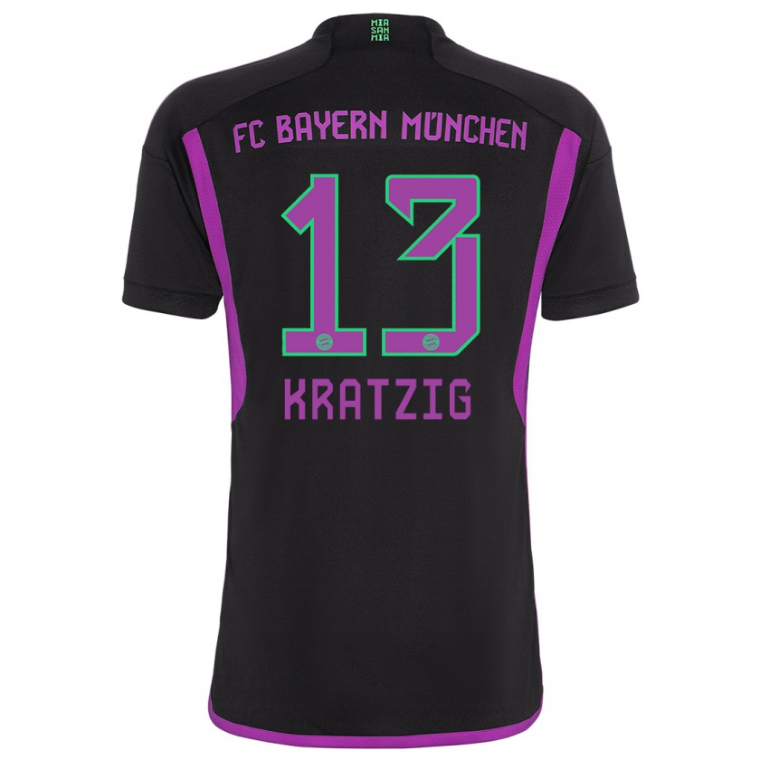 Kandiny Mujer Camiseta Frans Kratzig #13 Negro 2ª Equipación 2023/24 La Camisa