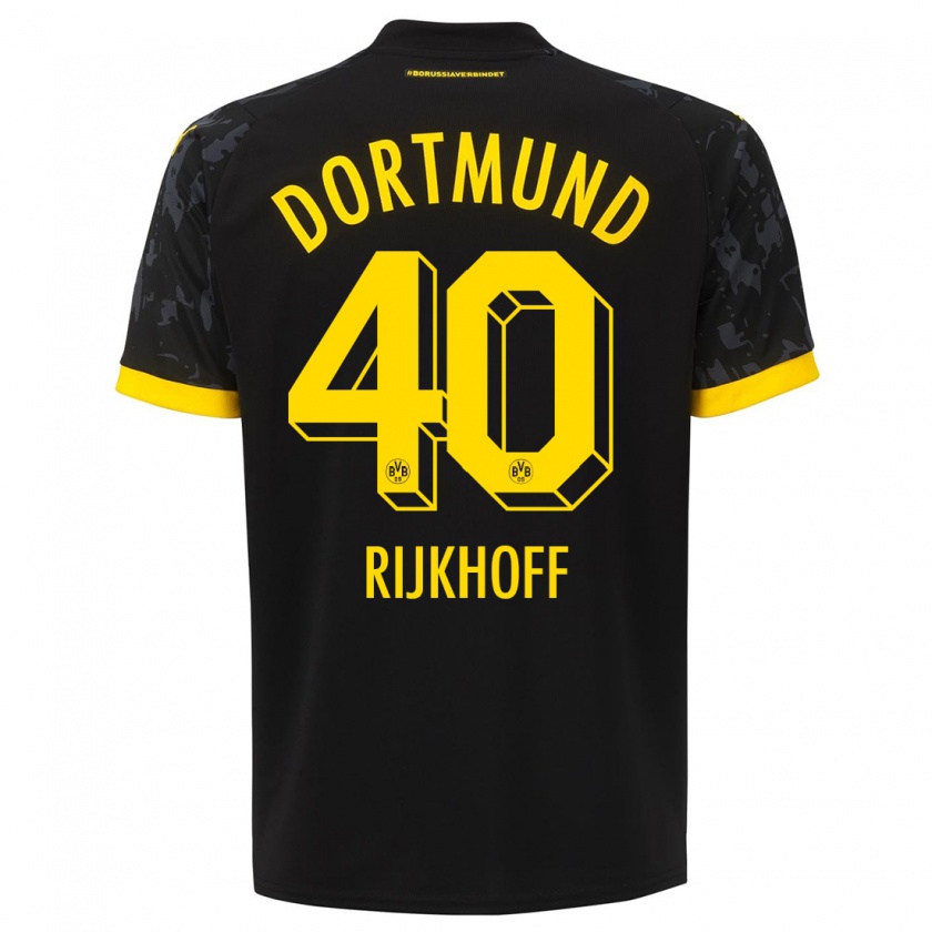 Kandiny Donna Maglia Julian Rijkhoff #40 Nero Kit Gara Away 2023/24 Maglietta