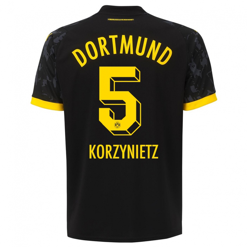 Kandiny Donna Maglia Jaden Korzynietz #5 Nero Kit Gara Away 2023/24 Maglietta