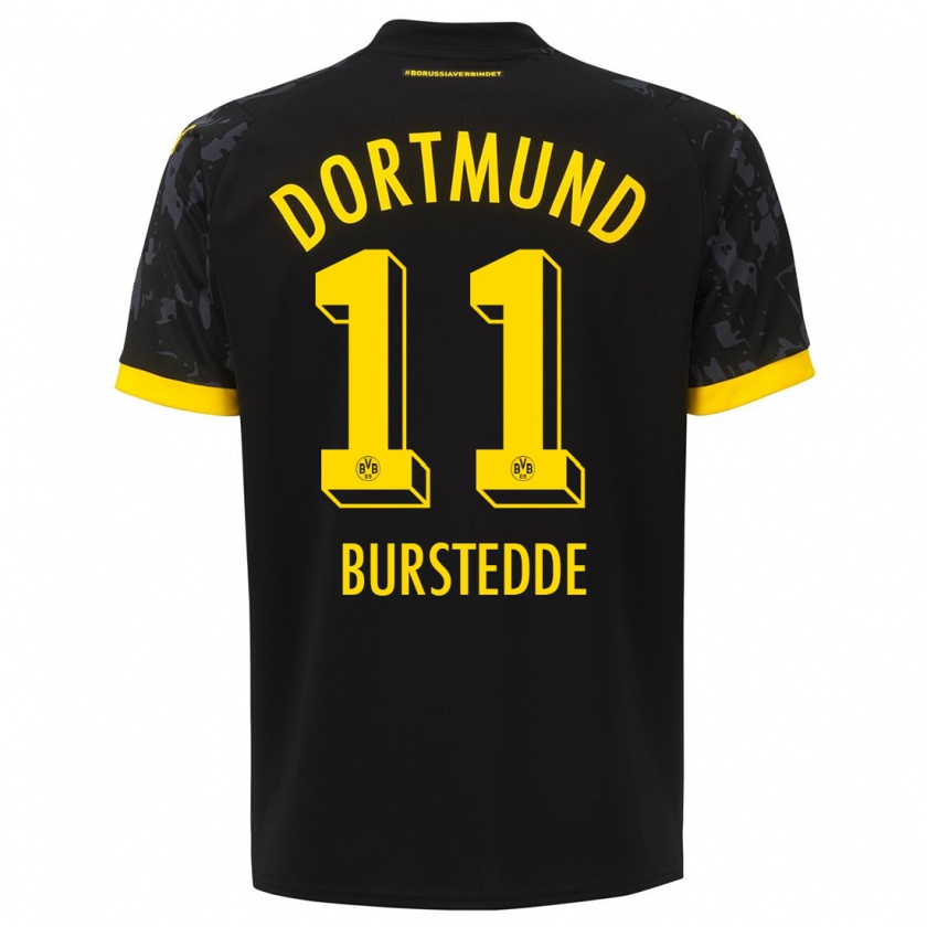 Kandiny Mujer Camiseta Joshua Burstedde #11 Negro 2ª Equipación 2023/24 La Camisa