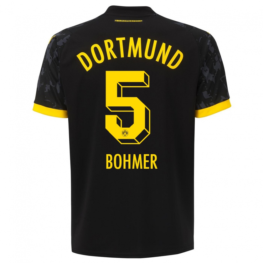 Kandiny Mujer Camiseta Tim Bohmer #5 Negro 2ª Equipación 2023/24 La Camisa