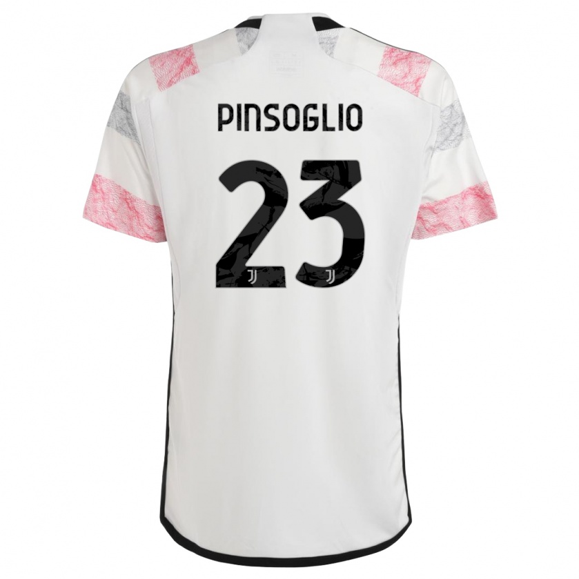 Kandiny Donna Maglia Carlo Pinsoglio #23 Bianco Rosa Kit Gara Away 2023/24 Maglietta