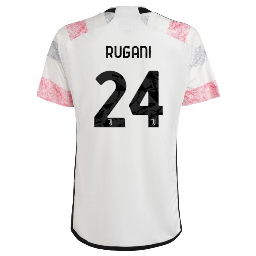 Kandiny Donna Maglia Daniele Rugani #24 Bianco Rosa Kit Gara Away 2023/24 Maglietta