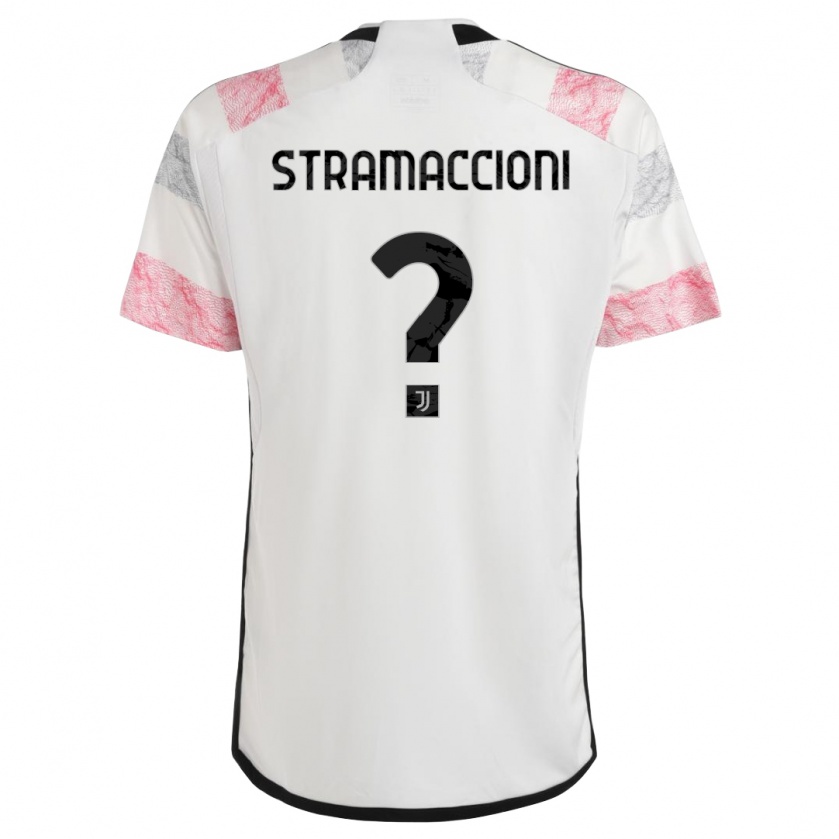 Kandiny Donna Maglia Diego Stramaccioni #0 Bianco Rosa Kit Gara Away 2023/24 Maglietta