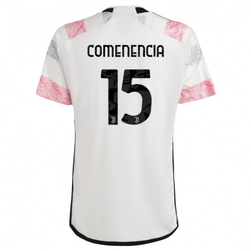 Kandiny Donna Maglia Livano Comenencia #15 Bianco Rosa Kit Gara Away 2023/24 Maglietta