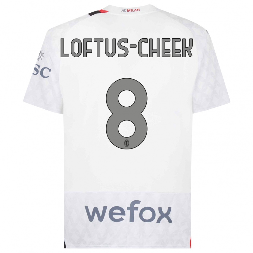 Kandiny Donna Maglia Ruben Loftus-Cheek #8 Bianco Kit Gara Away 2023/24 Maglietta