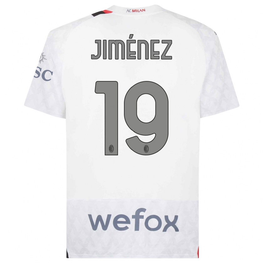 Kandiny Donna Maglia Álex Jiménez #19 Bianco Kit Gara Away 2023/24 Maglietta