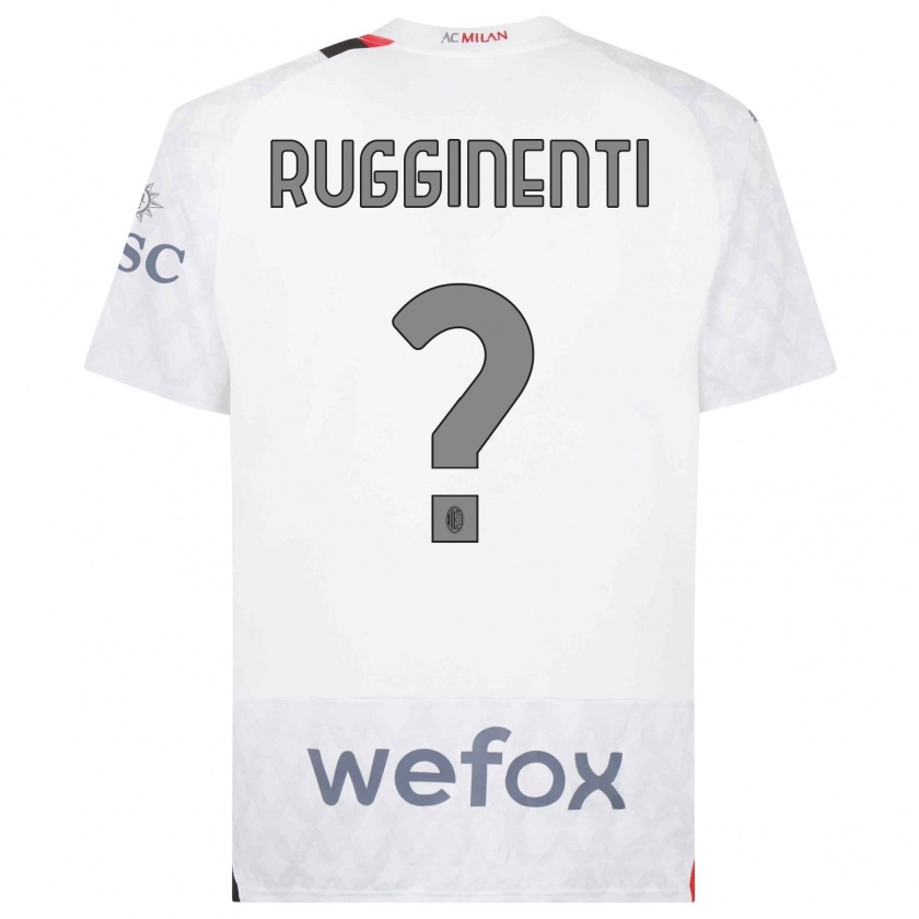 Kandiny Donna Maglia Omar Rugginenti #0 Bianco Kit Gara Away 2023/24 Maglietta