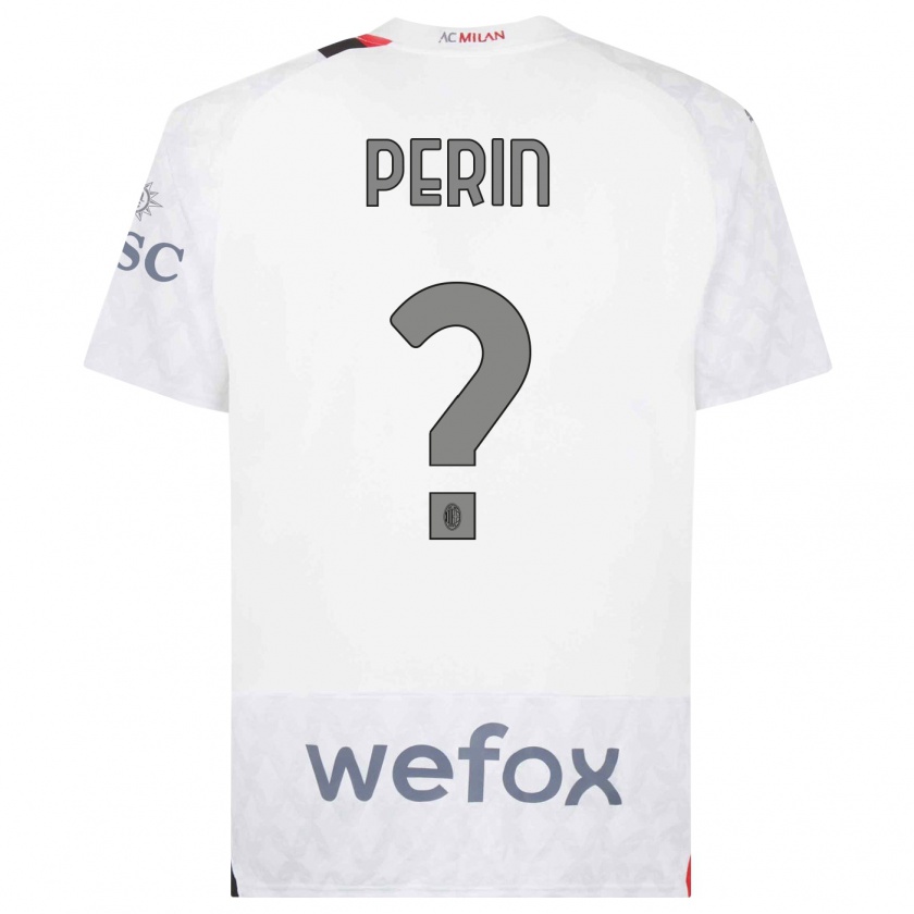 Kandiny Mujer Camiseta Ernesto Perin #0 Blanco 2ª Equipación 2023/24 La Camisa