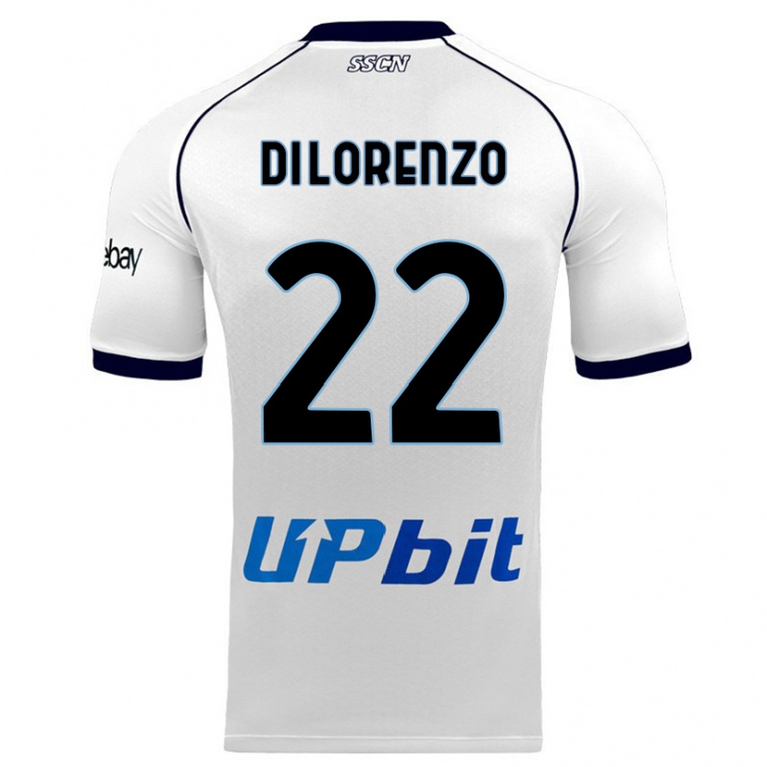 Kandiny Donna Maglia Giovanni Di Lorenzo #22 Bianco Kit Gara Away 2023/24 Maglietta