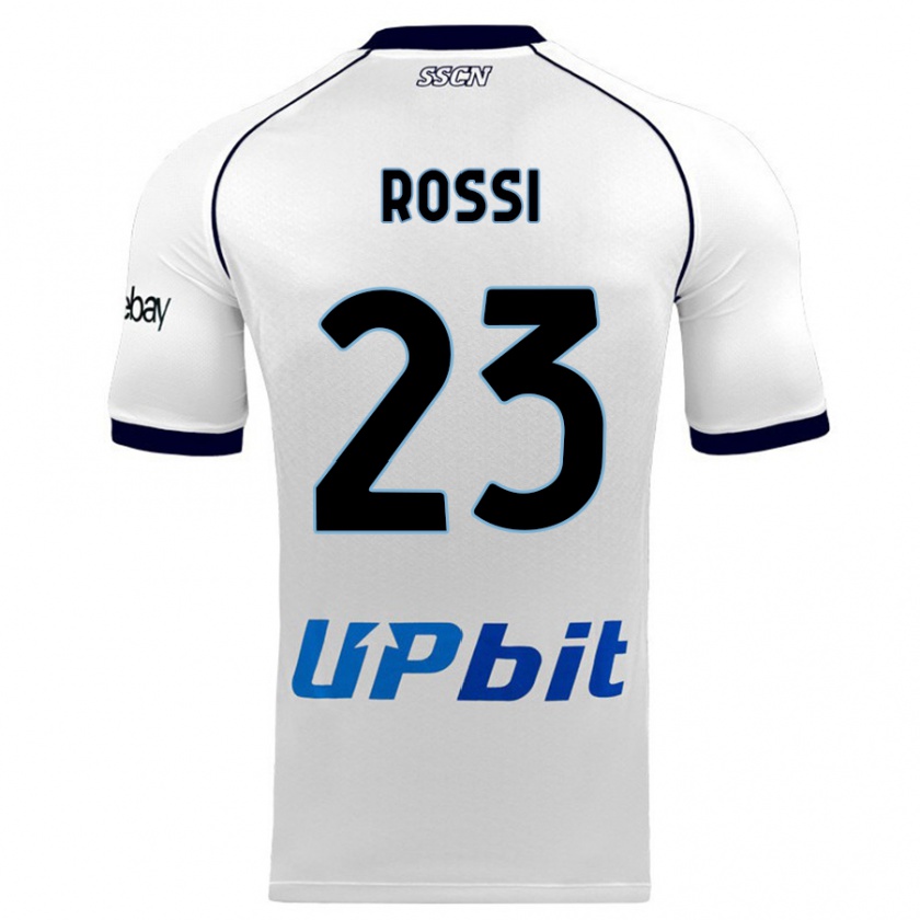 Kandiny Donna Maglia Leonardo Rossi #23 Bianco Kit Gara Away 2023/24 Maglietta