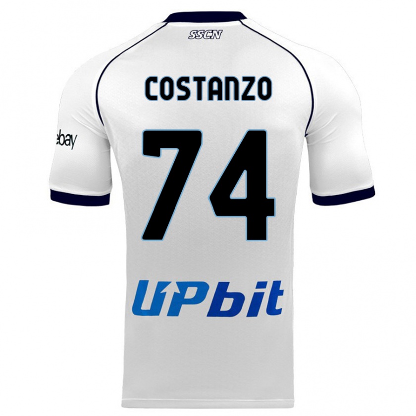 Kandiny Donna Maglia Davide Costanzo #74 Bianco Kit Gara Away 2023/24 Maglietta