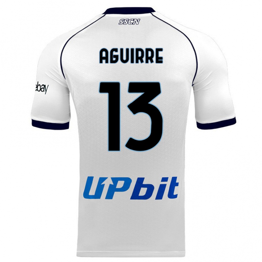 Kandiny Donna Maglia Yolanda Aguirre #13 Bianco Kit Gara Away 2023/24 Maglietta