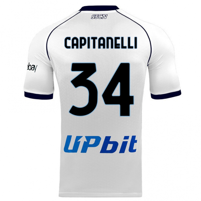 Kandiny Donna Maglia Ilaria Capitanelli #34 Bianco Kit Gara Away 2023/24 Maglietta