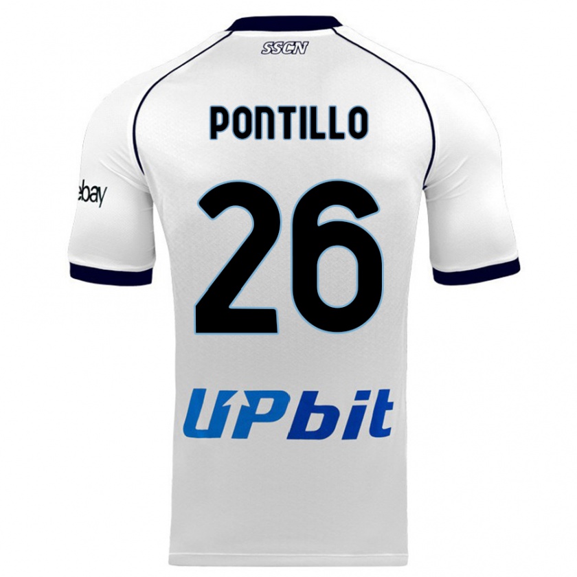 Kandiny Donna Maglia Pasquale Pontillo #26 Bianco Kit Gara Away 2023/24 Maglietta