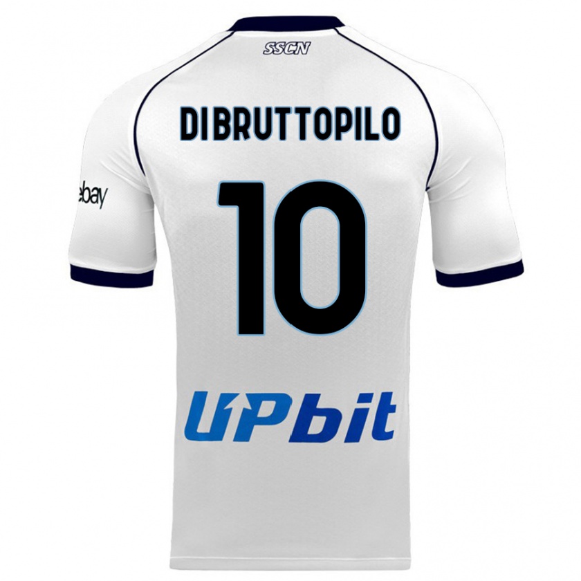 Kandiny Donna Maglia Giuseppe Ambrosino Di Bruttopilo #10 Bianco Kit Gara Away 2023/24 Maglietta