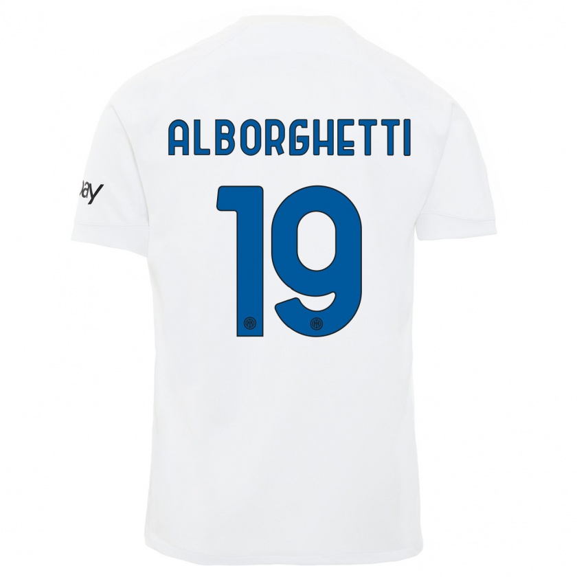 Kandiny Donna Maglia Lisa Alborghetti #19 Bianco Kit Gara Away 2023/24 Maglietta