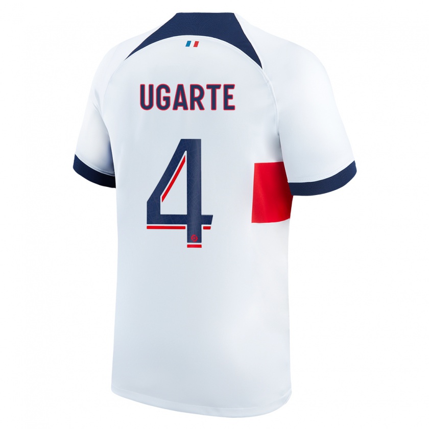 Kandiny Donna Maglia Manuel Ugarte #4 Bianco Kit Gara Away 2023/24 Maglietta