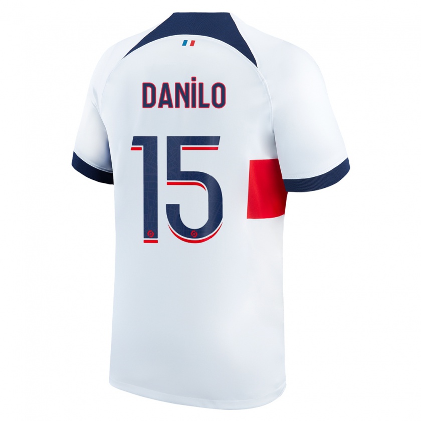 Kandiny Mujer Camiseta Danilo Pereira #15 Blanco 2ª Equipación 2023/24 La Camisa