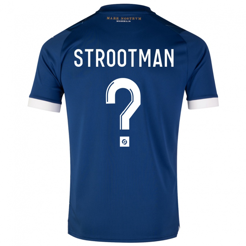 Kandiny Dames Kevin Strootman #0 Donkerblauw Uitshirt Uittenue 2023/24 T-Shirt België