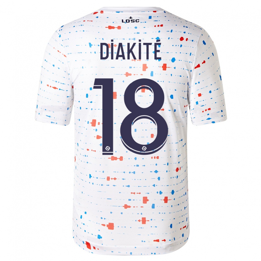 Kandiny Dames Bafodé Diakité #18 Wit Uitshirt Uittenue 2023/24 T-Shirt België