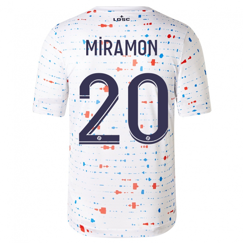 Kandiny Donna Maglia Ignacio Miramón #20 Bianco Kit Gara Away 2023/24 Maglietta